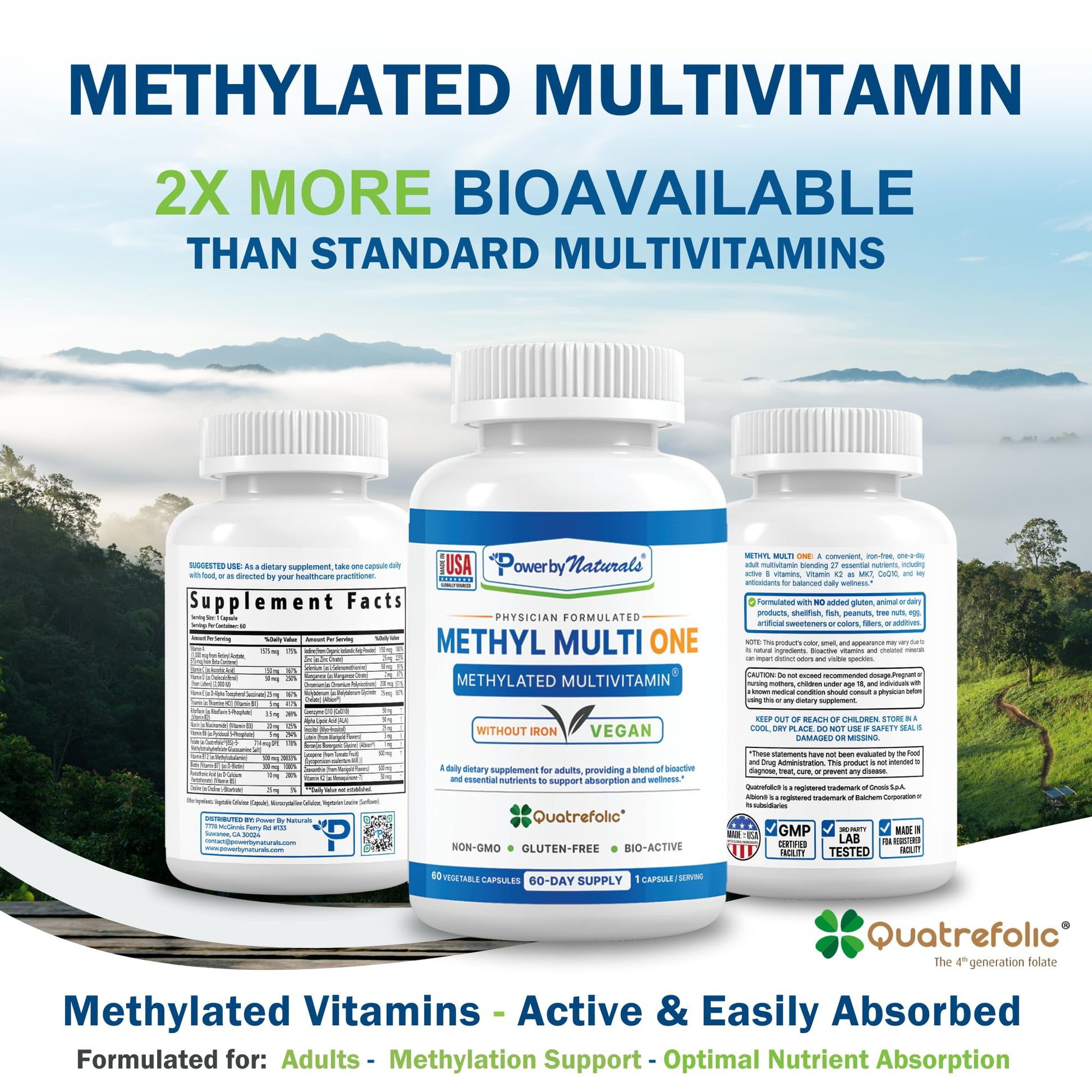 Beneficios de la multivitamina metilada Power By Naturals