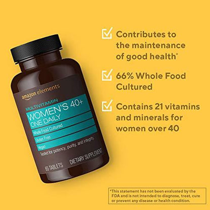Beneficios multivitaminas Amazon Elements mujer 40+