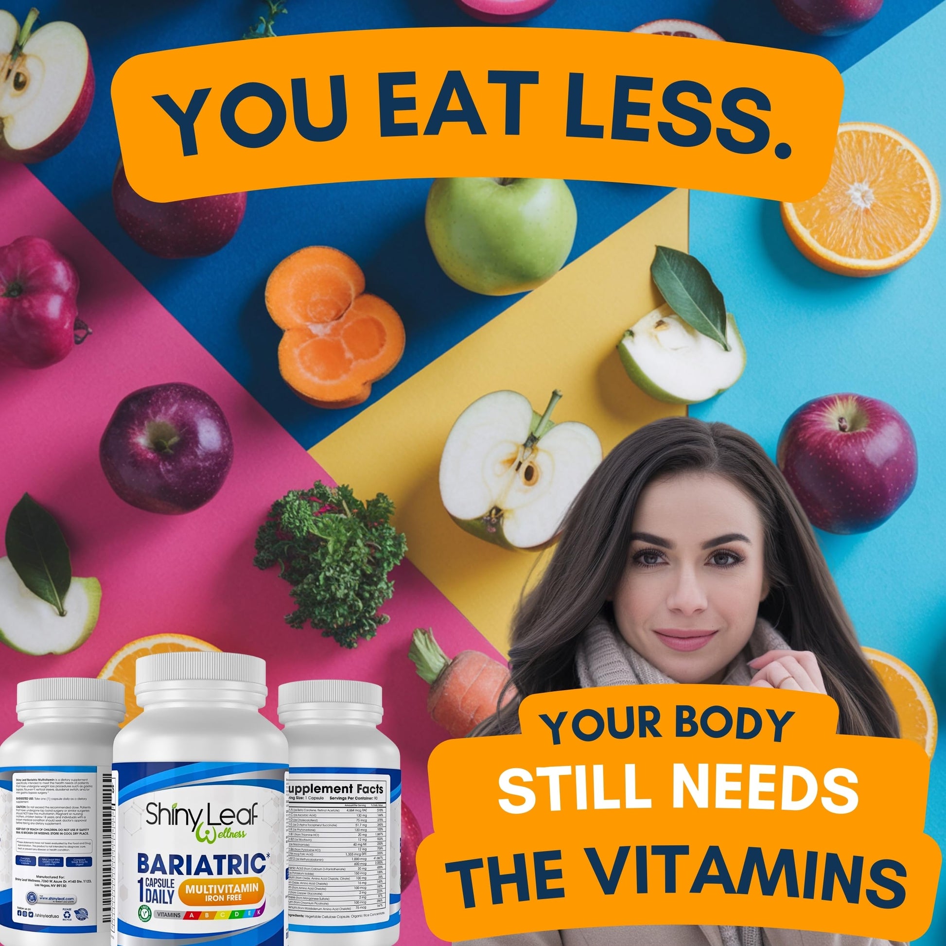 beneficios de multivitaminas bariátricas en un paquete