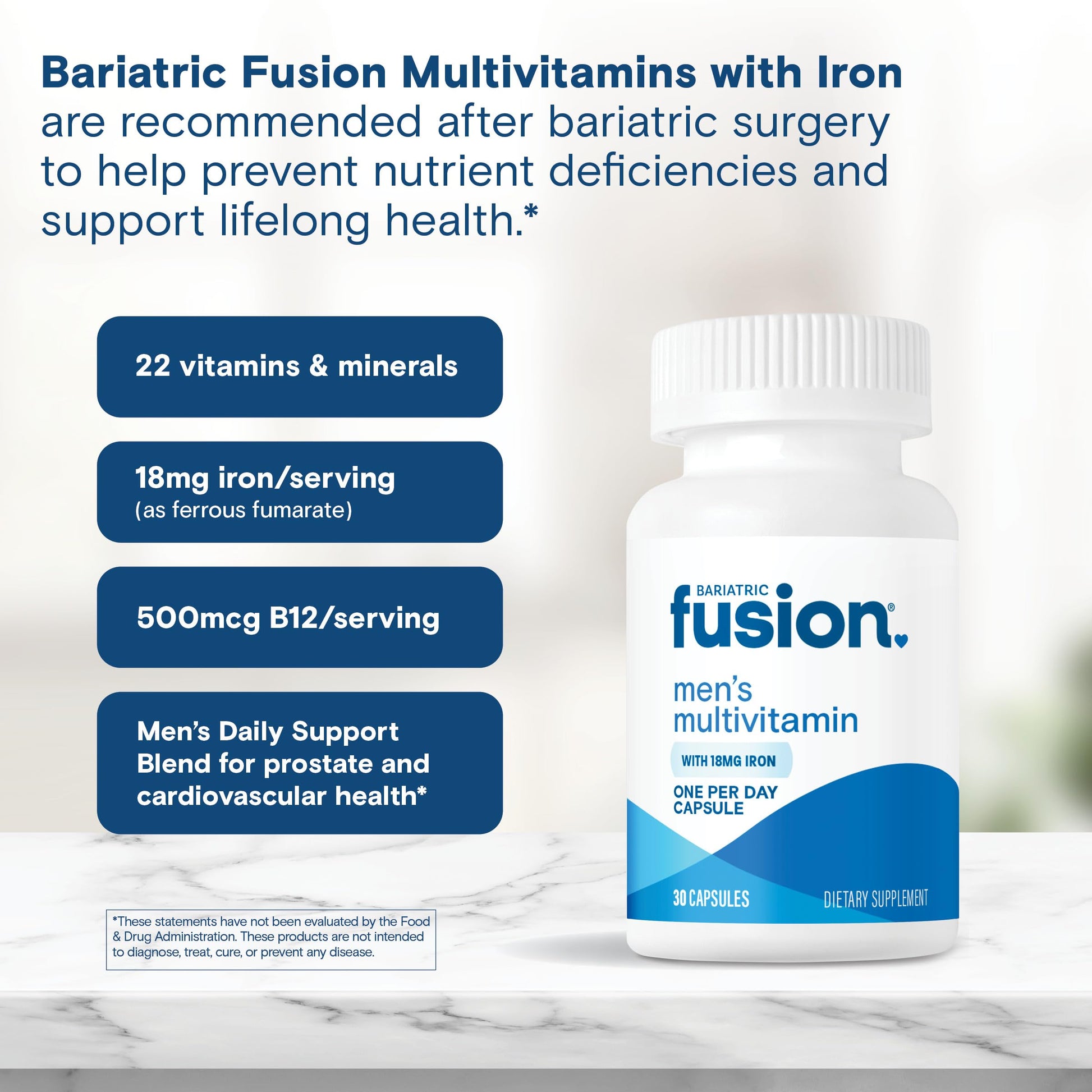 Beneficios del multivitamínico Bariatric Fusion: salud prolongada.
