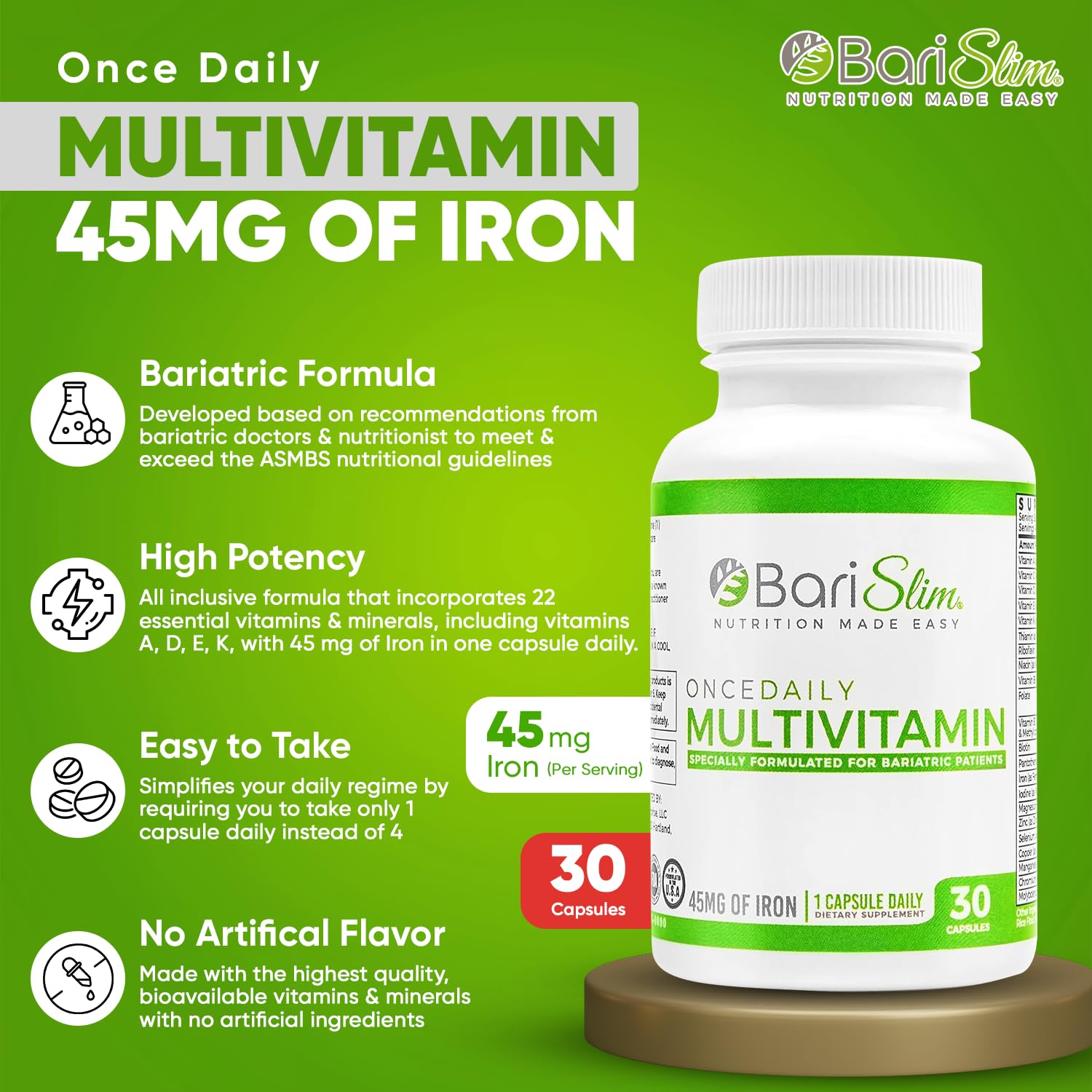 Beneficios del multivitamínico BariSlim diario