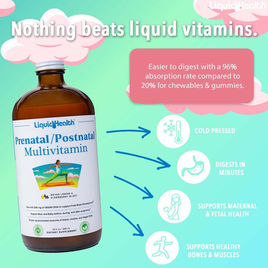 Beneficios del multivitamínico Liquid Health para mamás