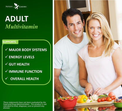 Beneficios del multivitamínico Potent Garden hombre mujer