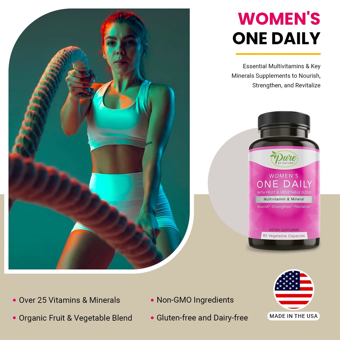 Beneficios multivitamínico Pure By Nature