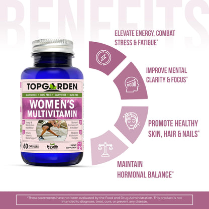 Beneficios multivitamínico TOPGARDEN energía y claridad mental