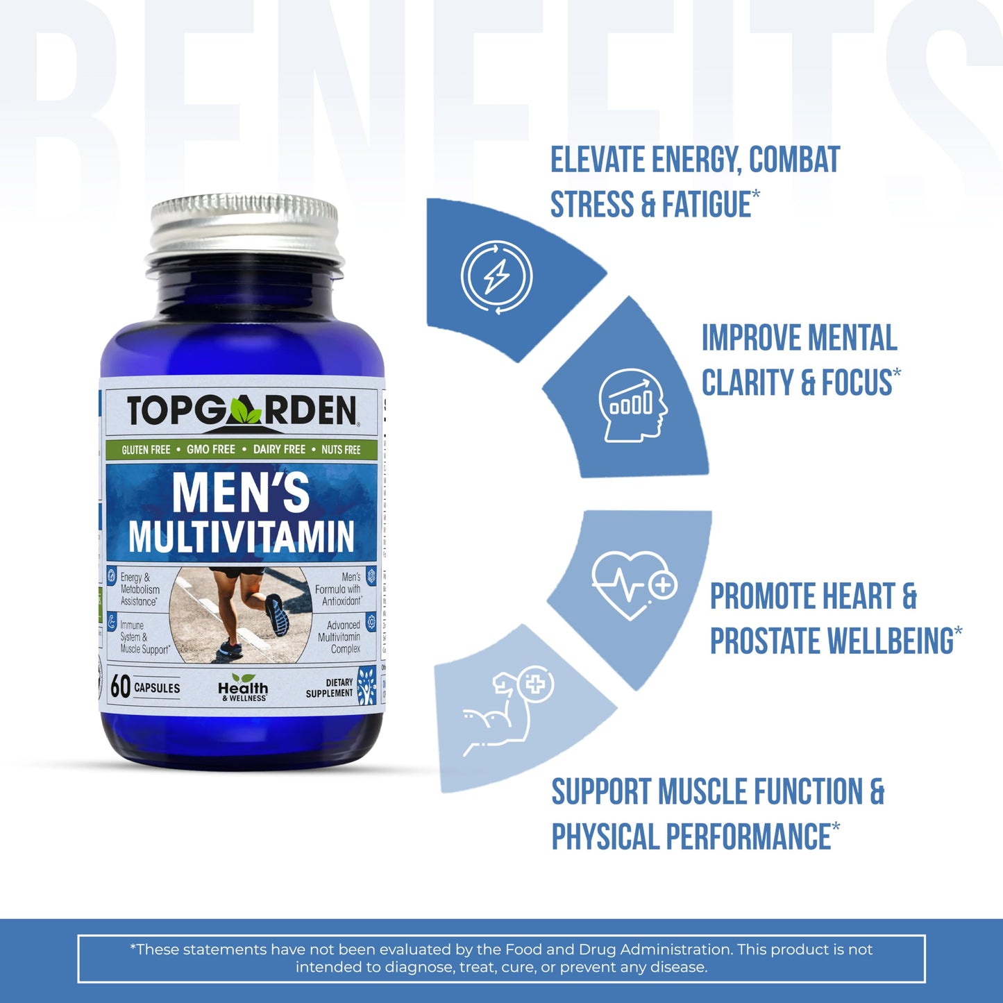 Beneficios del multivitamínico TOPGARDEN para hombres