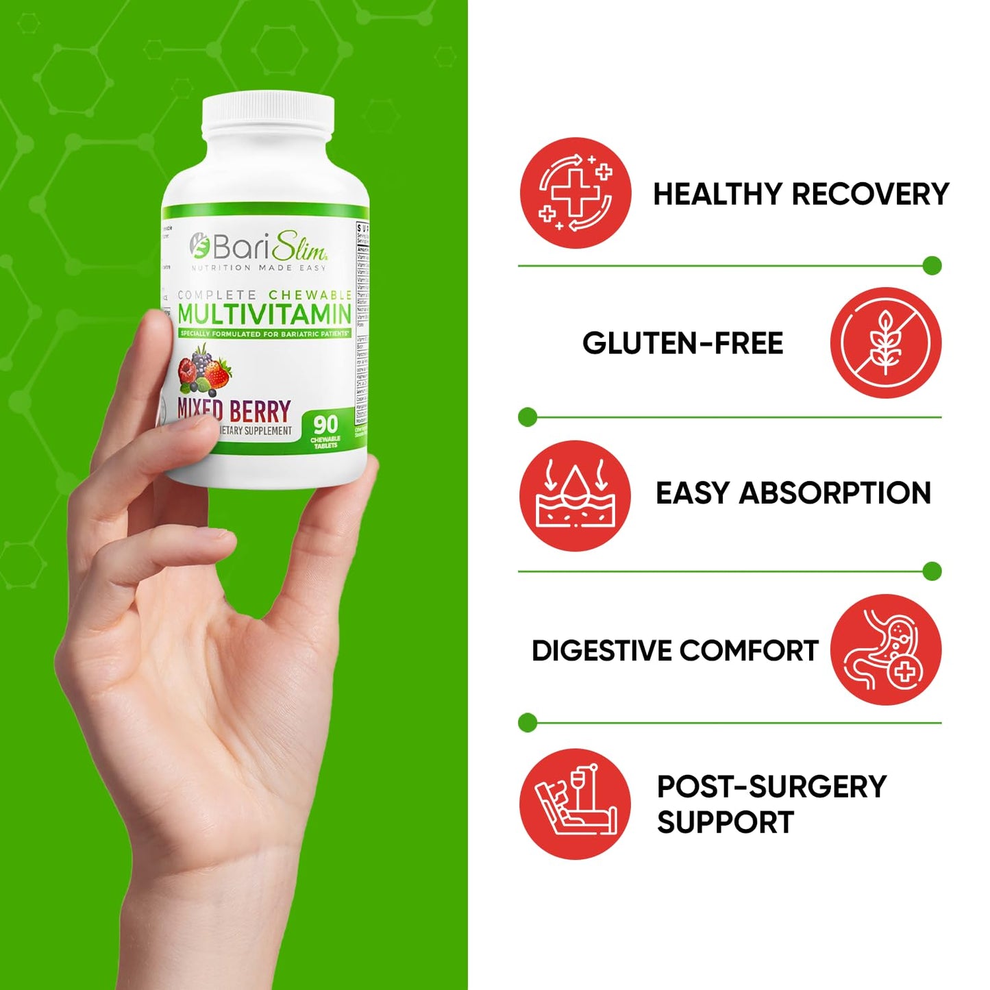 Beneficios multivitamínicos para la salud bariátrica.