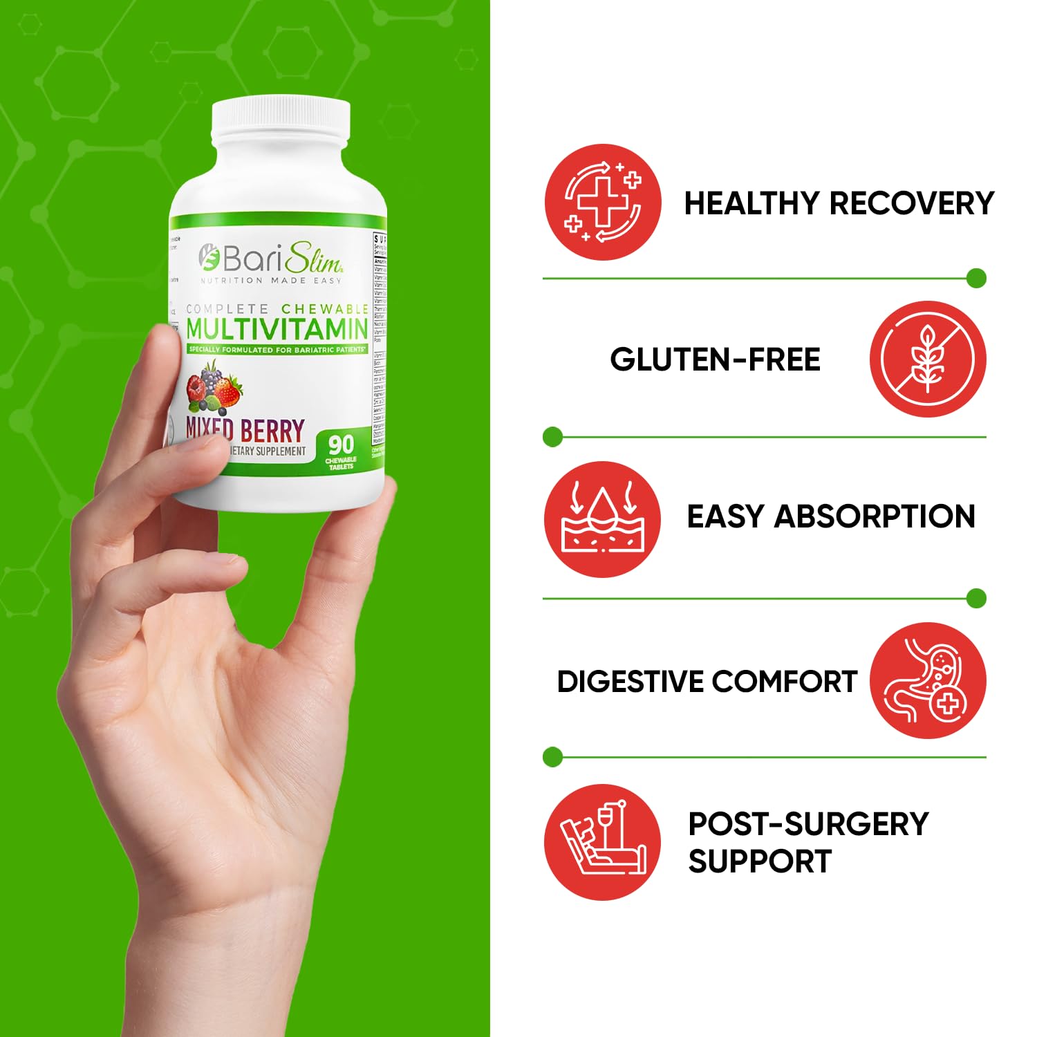 Beneficios multivitamínicos para la salud bariátrica.
