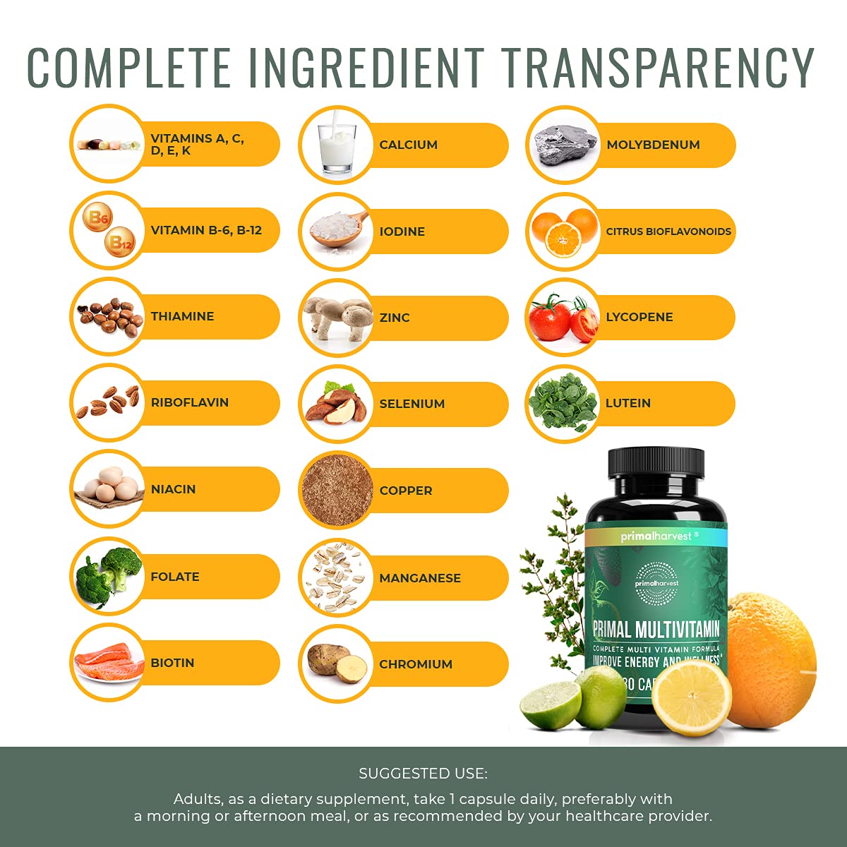 Beneficios principales de Primal Multivitaminas