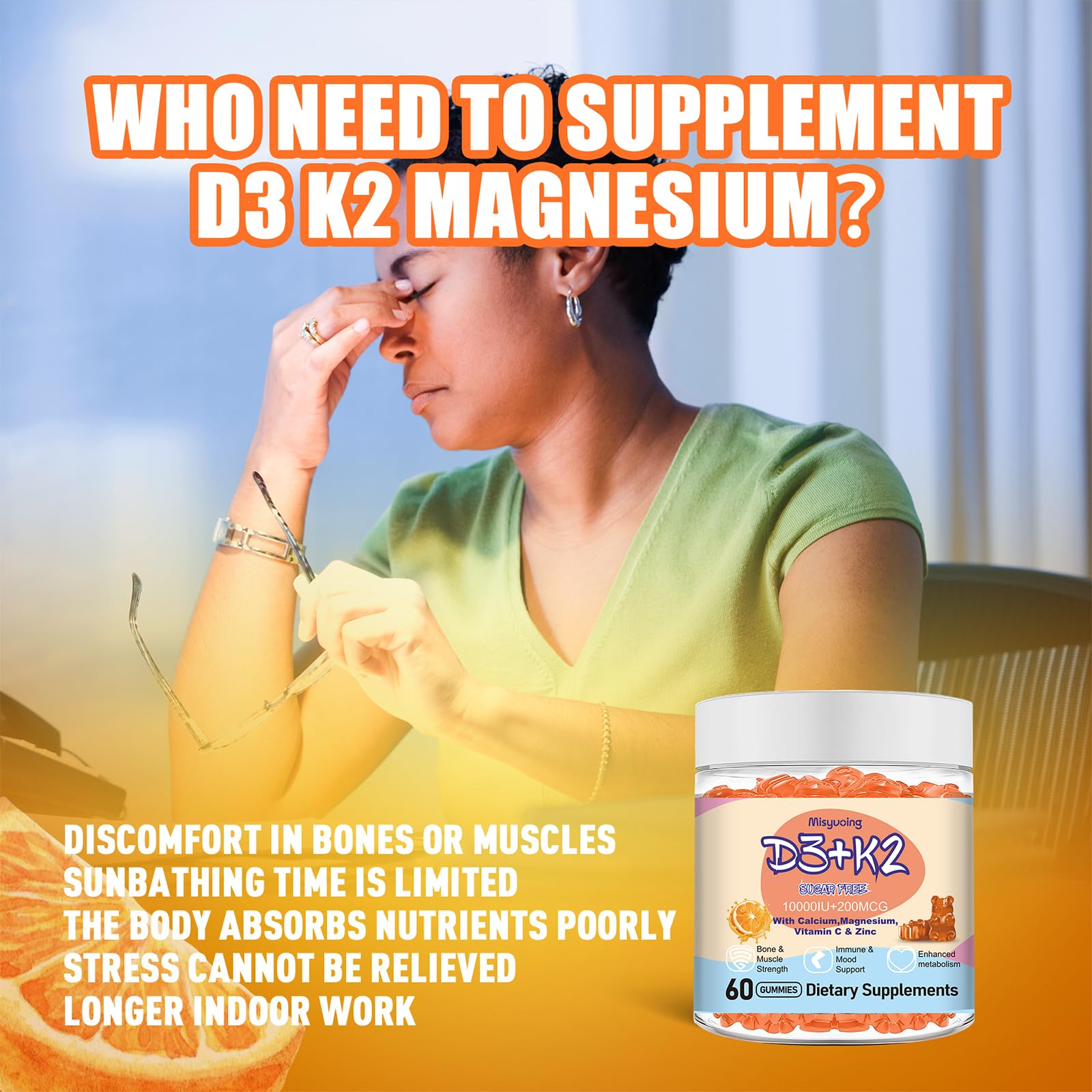 Beneficios salud gomitas D3 K2 Magnesio