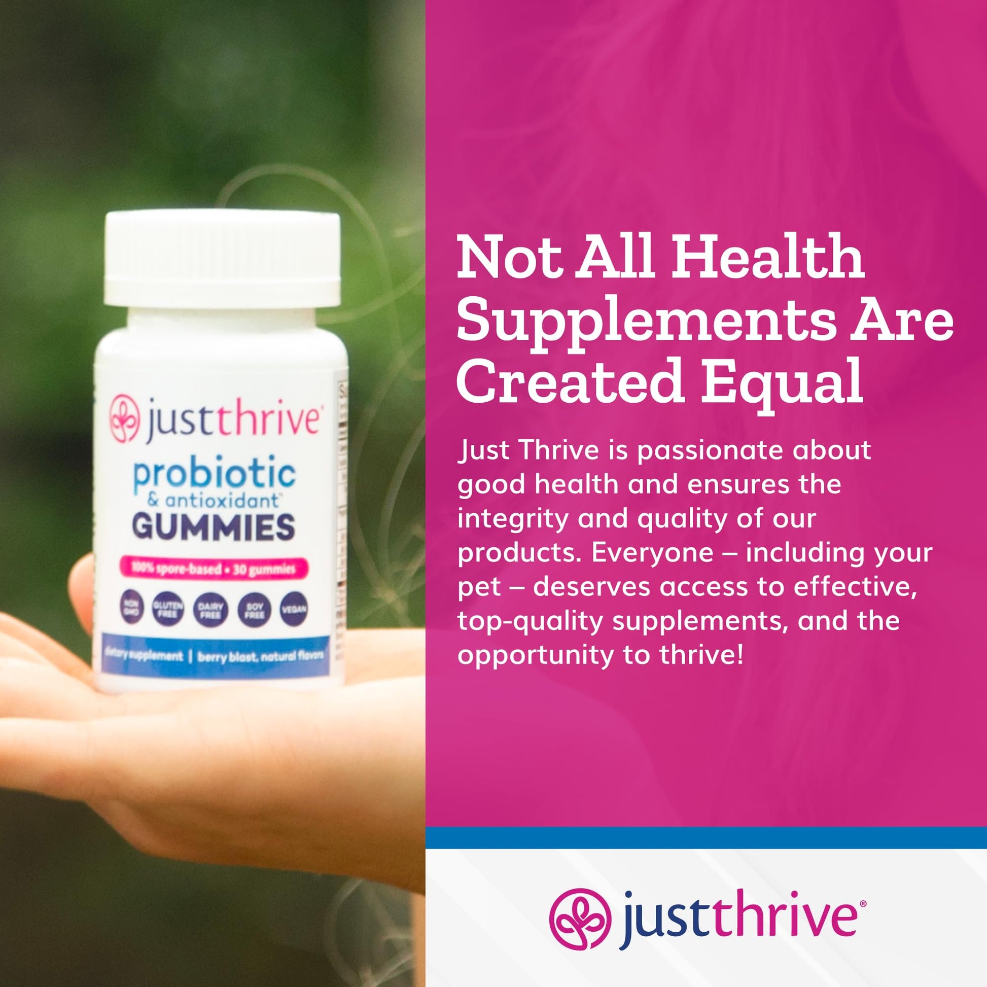 algunos beneficios del suplemento de gomitas probióticas just thrive