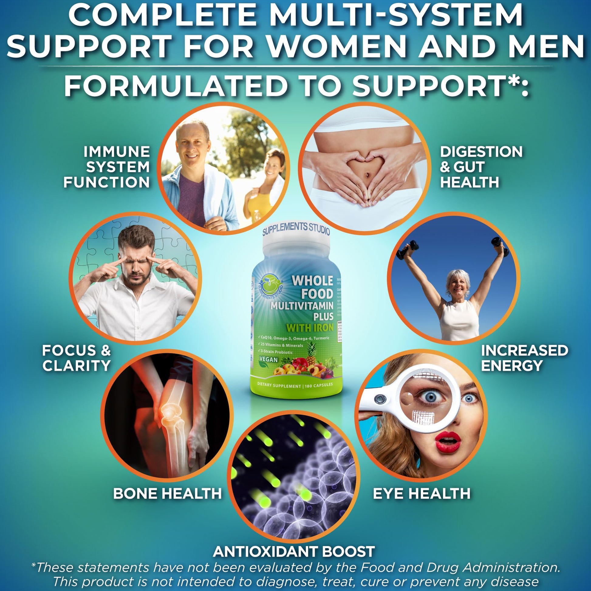 Beneficios para la salud de multivitamina vegana