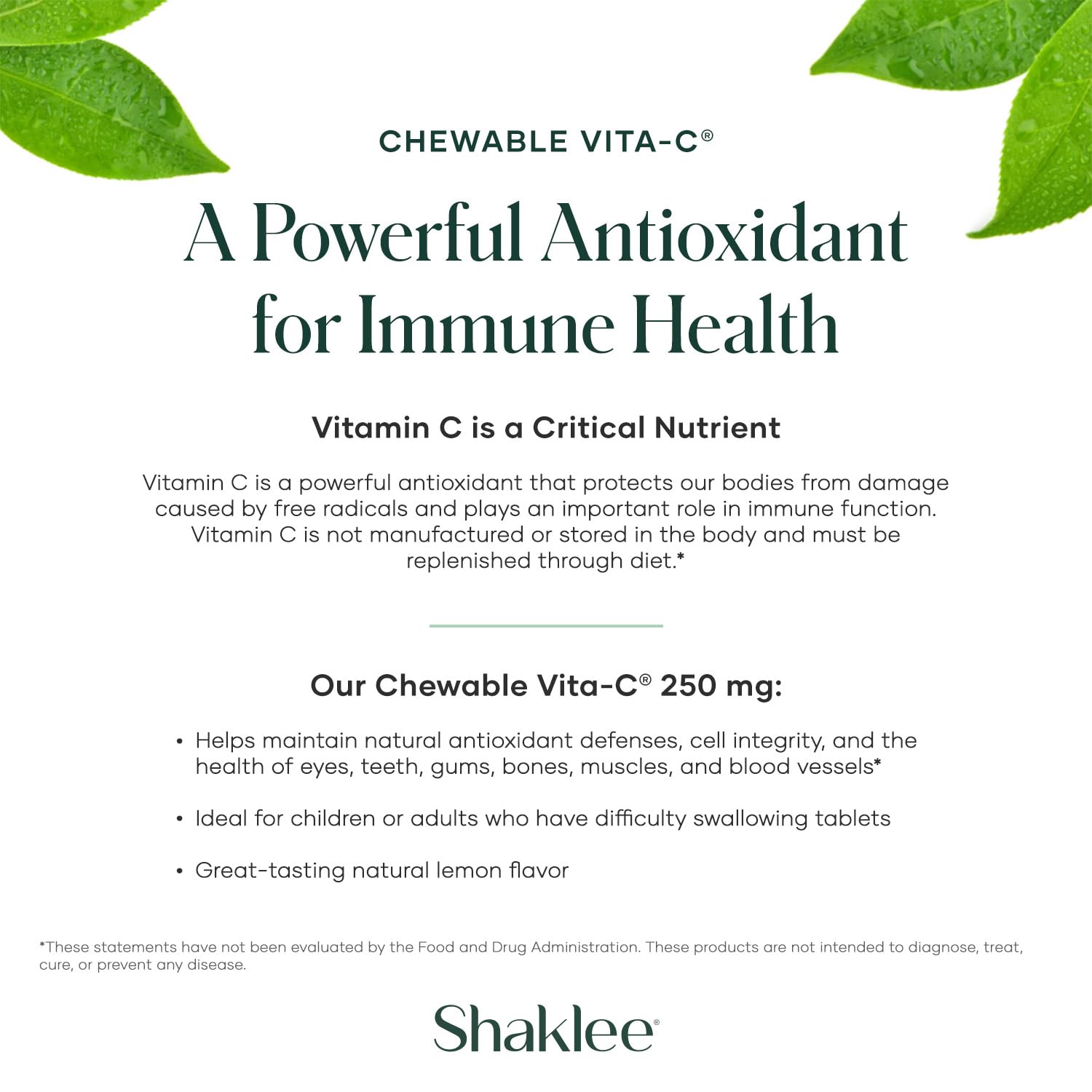 Beneficios de Shaklee Vita-C masticable