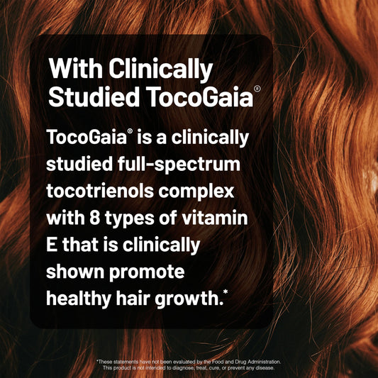 Beneficios del complejo TocoGaia para el crecimiento del cabello.