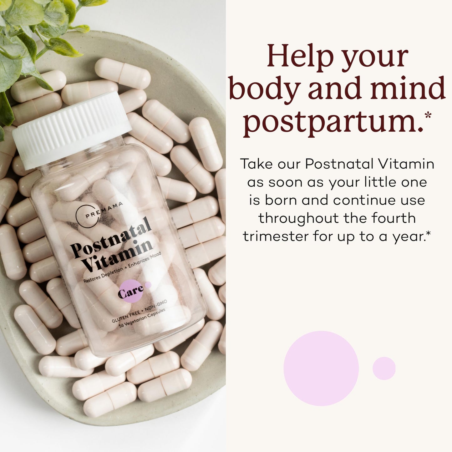 Beneficios de la vitamina postnatal Premama