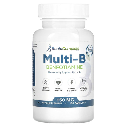Frasco de Benfotiamina Inc Multi-B 150 mg 120 cápsulas