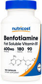 Benfotiamina Nutricost 600mg 180 cápsulas