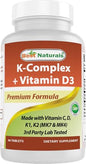 Frasco de Best Naturals K-Complex 90 tabletas