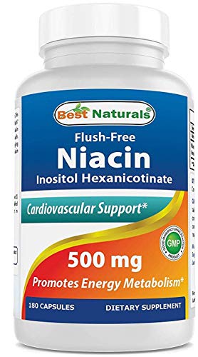 Best Naturals niacina 500 mg capsulas sin rubor hexanicotinato inositol