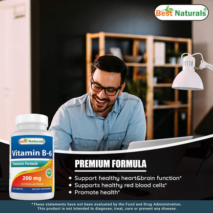 Best Naturals suplemento vitamina b6 calidad y pureza