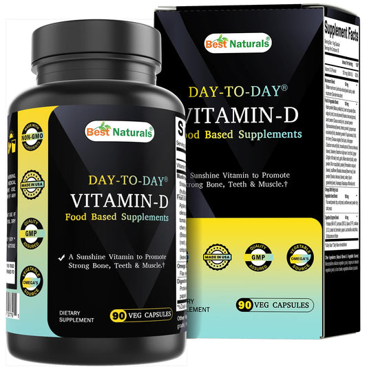 Best Naturals vitamina d 5000ui cápsulas vegetarianas para salud