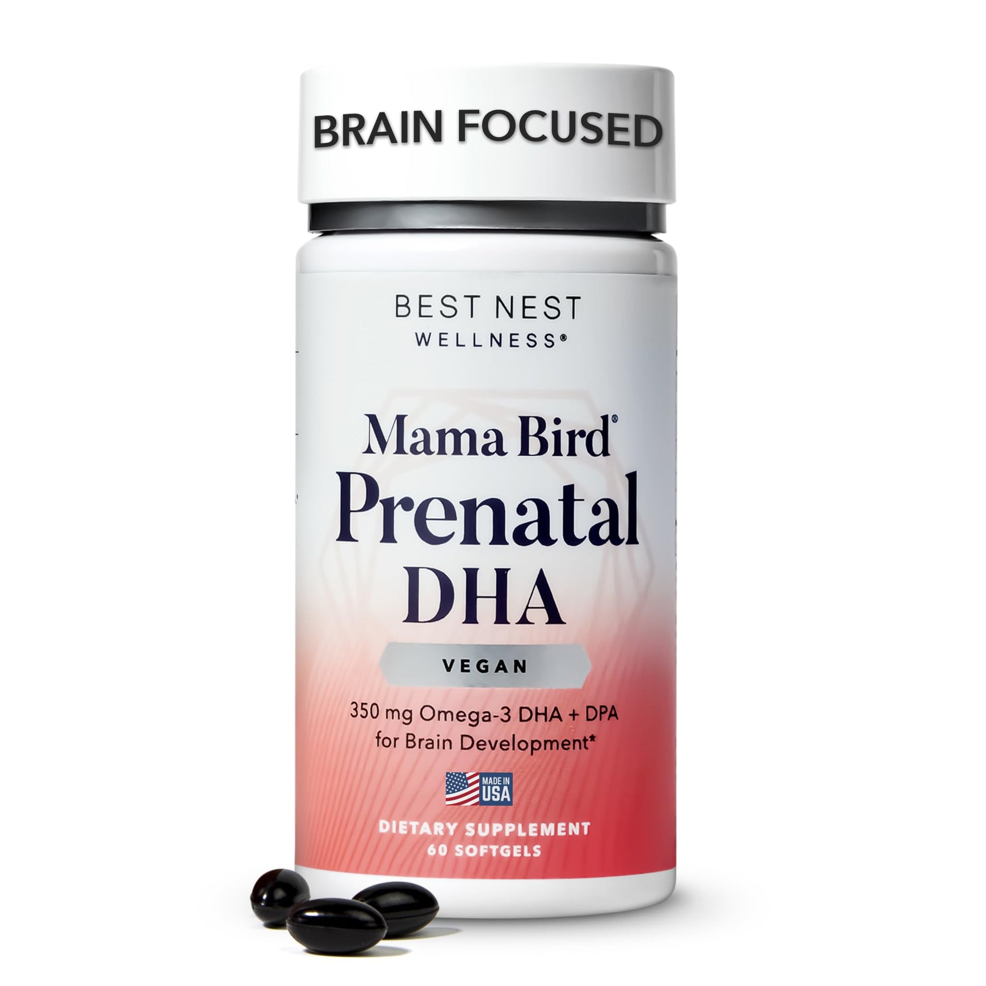 Best Nest Mama Bird DHA vegano prenatal envase frontal