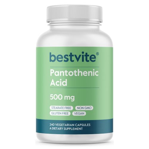 BESTVITE ácido pantoténico 500 mg 480 cápsulas veganas