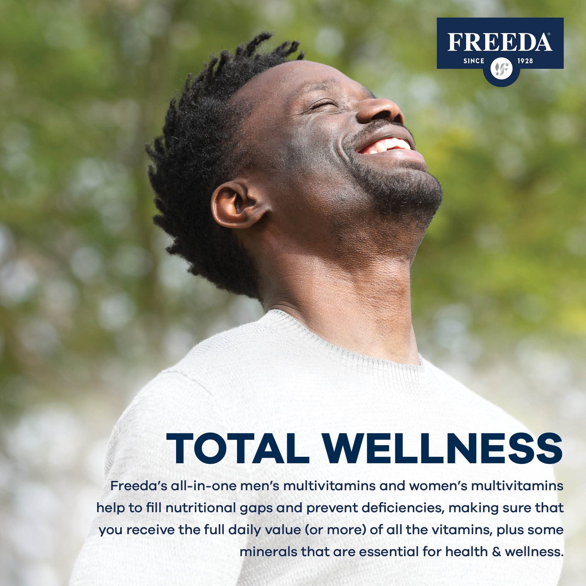 Bienestar total con multivitaminas FREEDA SCD para adultos