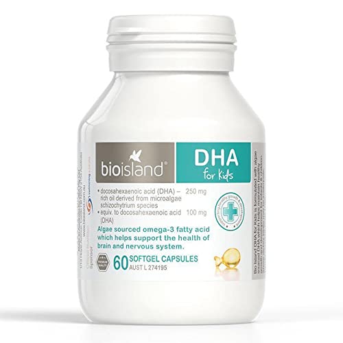 Bio Island DHA para Niños 60 Cápsulas suplemento omega 3