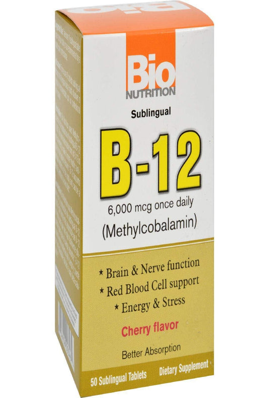 Bio Nutrition B-12 suplemento vitamina b12 50 tabletas sublinguales