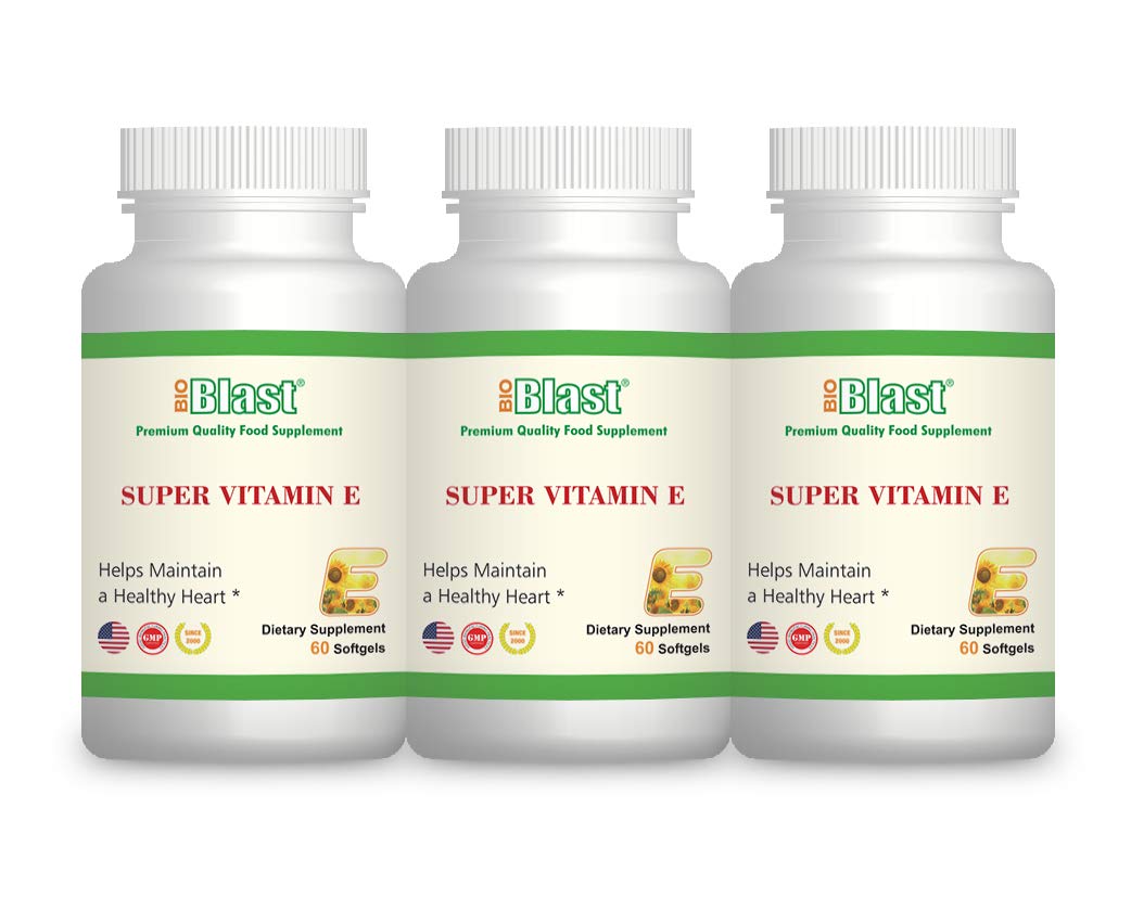 Bioblast Super Vitamina E 400IU frasco 60 cápsulas para piel
