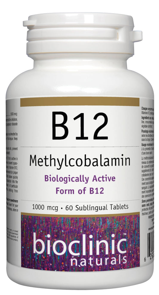 Bioclinic Naturals B12 1000 mcg pastillas