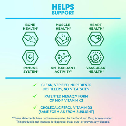 Salud cardíaca y energía con BioEmblem vitamina D3 K2