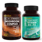 Frasco de vitamina D3 K2 BioEmblem con complejo de 7 hongos