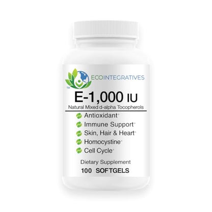 BioInnovations Pharmacal Bio-E vitamina e 1000 iu cápsulas botella frontal
