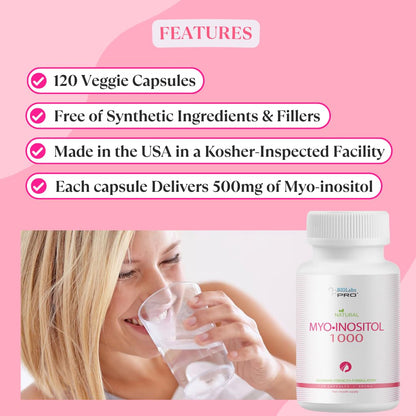 BIOLABS PRO cápsulas de mio-inositol veganas 1000 mg