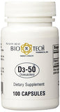 Botella BioTech Pharmacal cápsulas de vitamina d3 50000 ui