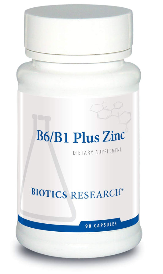 Biotics Research B6 B1 Plus Zinc frasco frontal