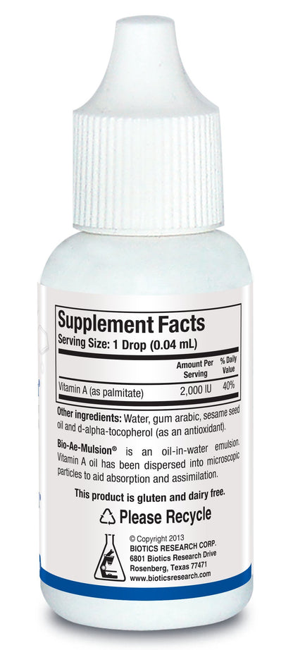 Biotics Research emulsión vitamina A concentración alta para salud