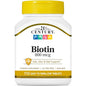 Biotina 21st Century 800 mcg pack 2 frascos