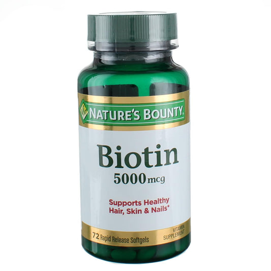 Biotina 5000 mcg cápsulas blandas líquidas Nature's Bounty frontal