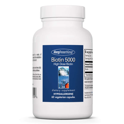 Biotina Allergy Research Group 5000mcg cápsulas paquete frontal