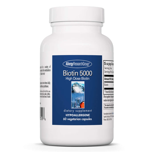 Biotina Allergy Research Group 5000mcg cápsulas paquete frontal