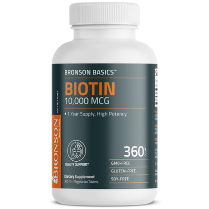 Bronson Biotina suplemento para uñas saludables