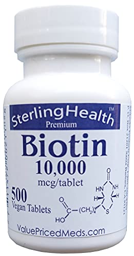 Biotina HealthyNaturally 10,000 mcg botella 500 tabletas