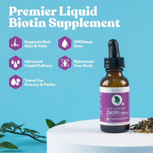 Biotina líquida avanzada Rejuvica Health para uñas