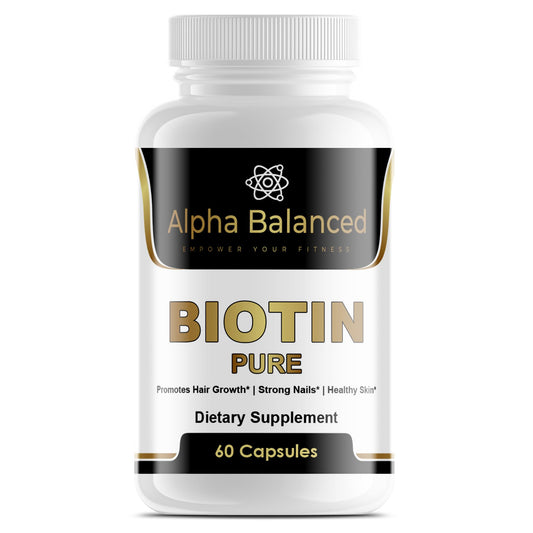 Cápsulas de biotina pura Alpha Balanced para cabello saludable