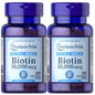Biotina Puritan's Pride 10,000mcg suplemento 100 softgels rápido