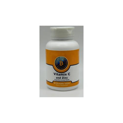 Bitcoin Vitamin C tabletas masticables sabor naranja con zinc