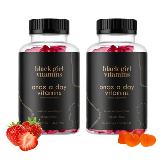 Black Girl Vitamins gummies multivitaminas sabor fresa